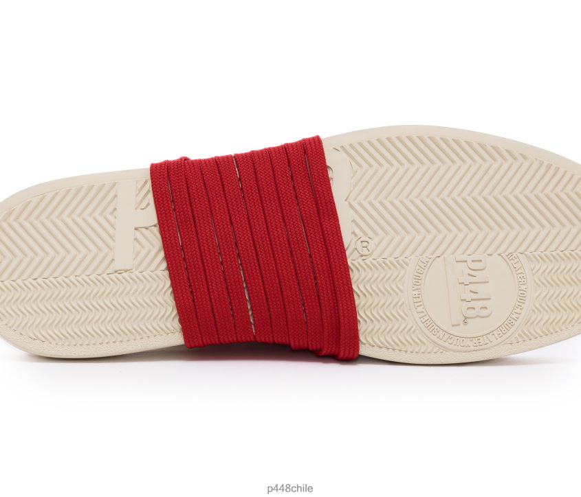 accesorio 8ZN2P0169 cordones de zapatos de color rojo intenso unisexo P448