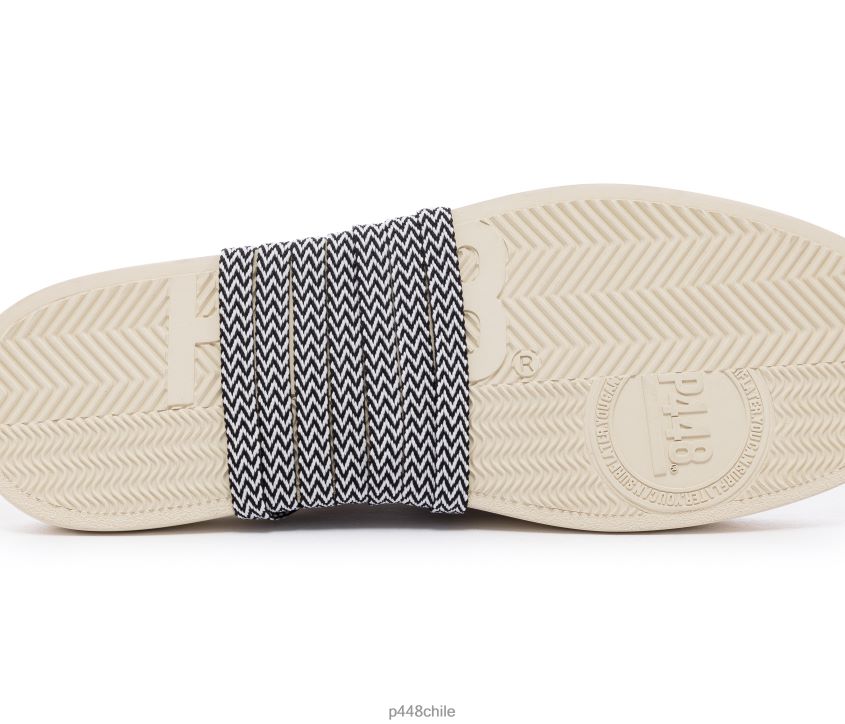 accesorio 8ZN2P0171 cordones negro/blanco chevron unisexo P448