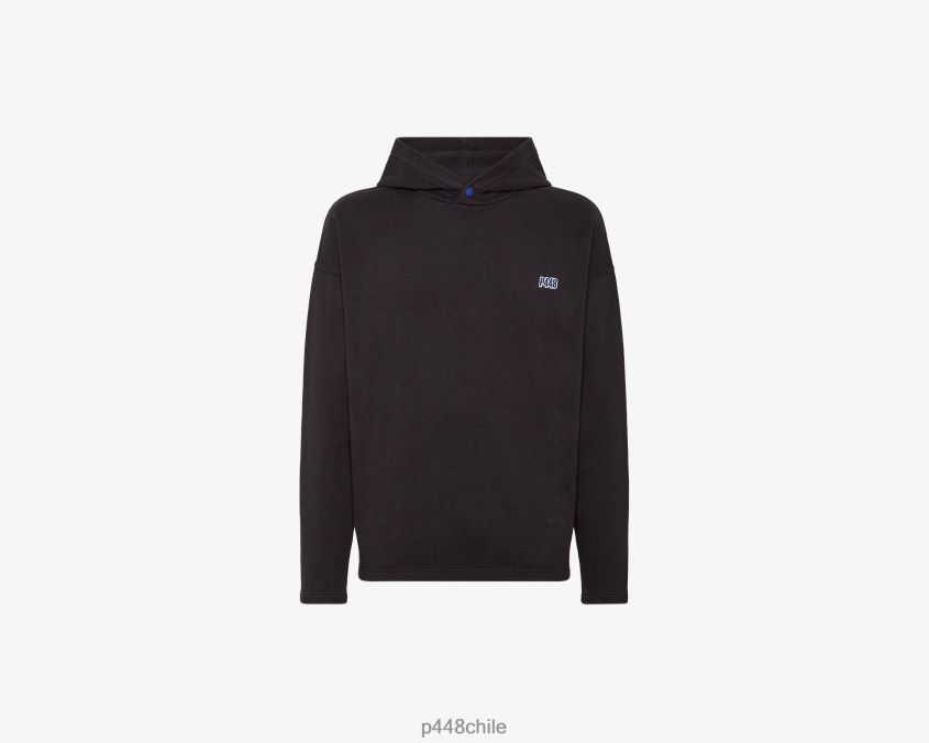 ropa 8ZN2P0210 sudadera con capucha negra unisexo P448