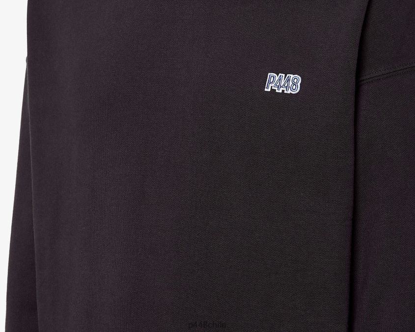 ropa 8ZN2P0210 sudadera con capucha negra unisexo P448