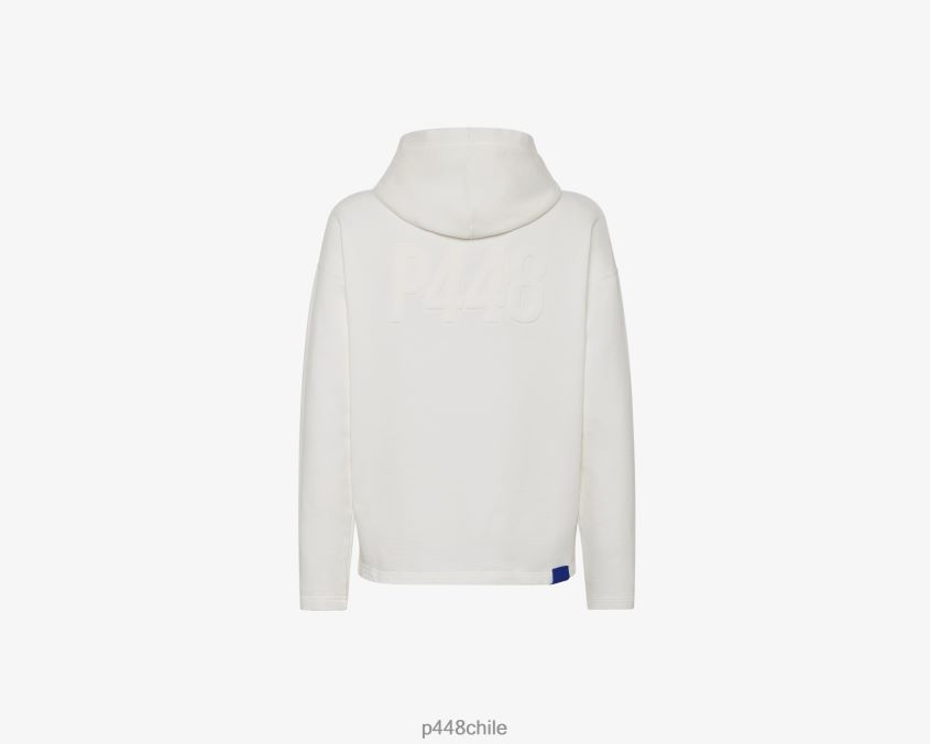 ropa 8ZN2P0212 sudadera con capucha de color blanco roto unisexo P448