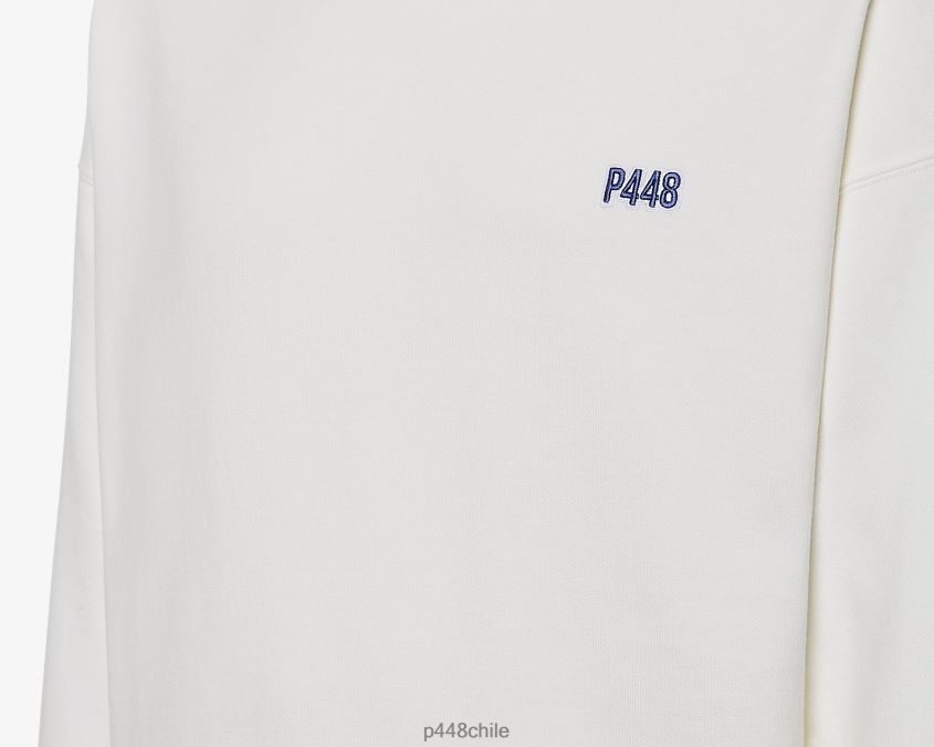 ropa 8ZN2P0212 sudadera con capucha de color blanco roto unisexo P448