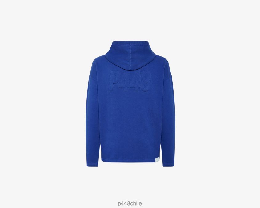 ropa 8ZN2P0216 sudadera con capucha azul unisexo P448