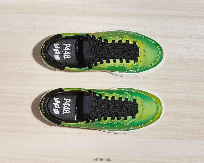 zapatos 8ZN2P0165 ñame verde neón/negro hombres P448