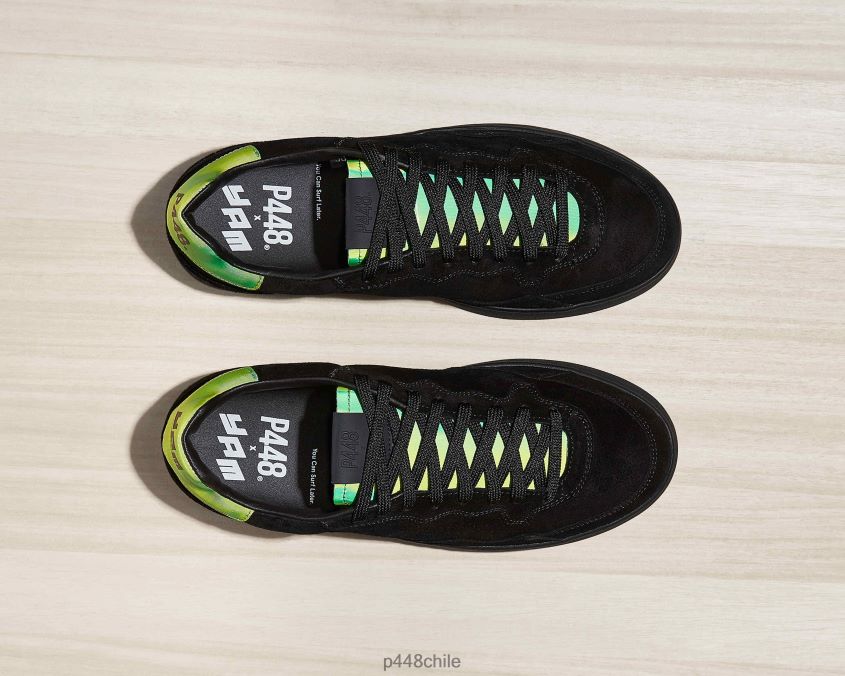 zapatos 8ZN2P0166 ñame negro/verde neón hombres P448