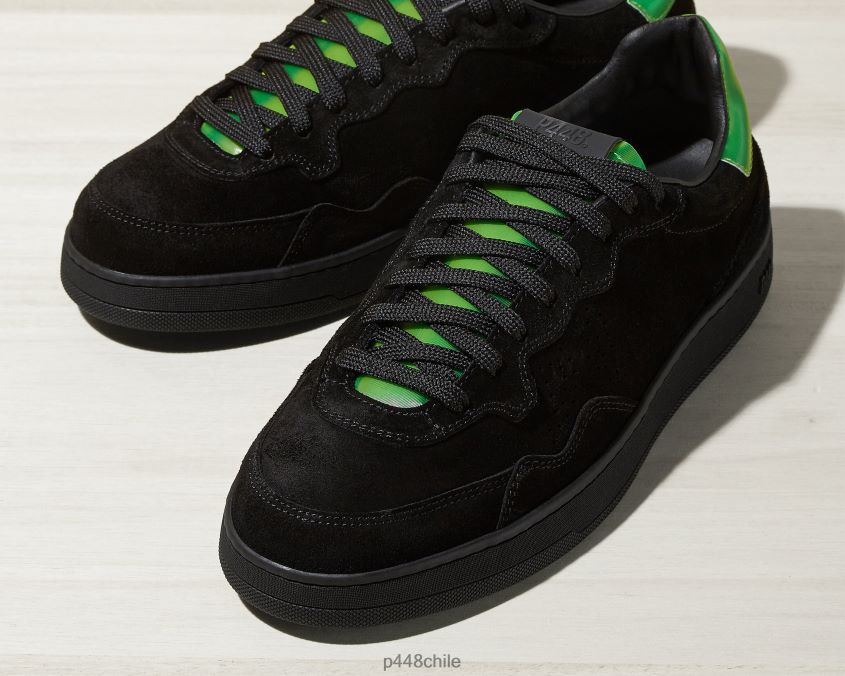 zapatos 8ZN2P0166 ñame negro/verde neón hombres P448
