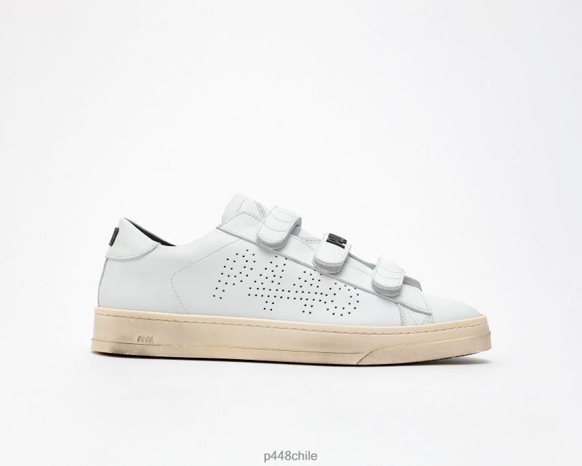 zapatos 8ZN2P0252 jack velcro blanco hombres P448