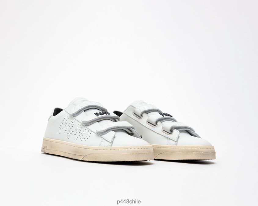 zapatos 8ZN2P0252 jack velcro blanco hombres P448
