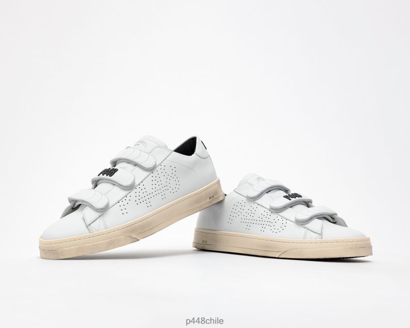 zapatos 8ZN2P0252 jack velcro blanco hombres P448