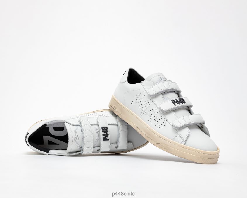 zapatos 8ZN2P0252 jack velcro blanco hombres P448