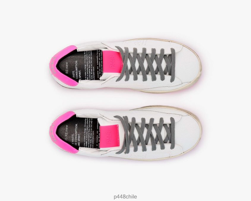 zapatos 8ZN2P0273 john reciclado blanco/fucsia hombres P448