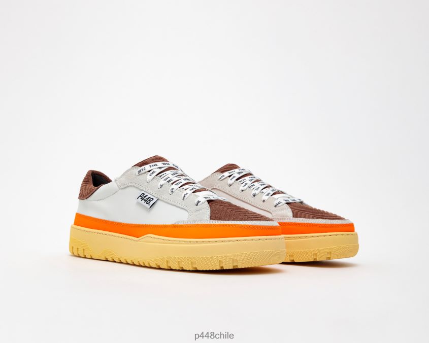 zapatos 8ZN2P0374 olli blanco/naranja hombres P448