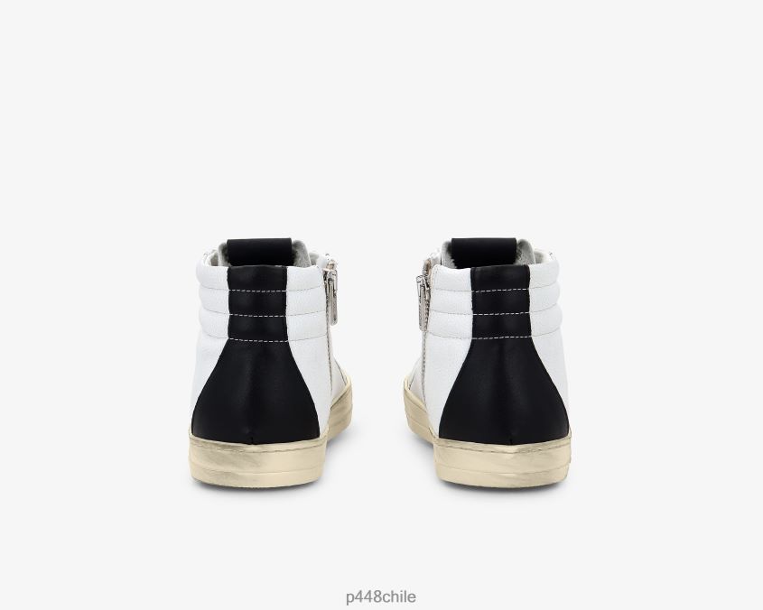 zapatos 8ZN2P0324 skate reciclado blanco/negro hombres P448