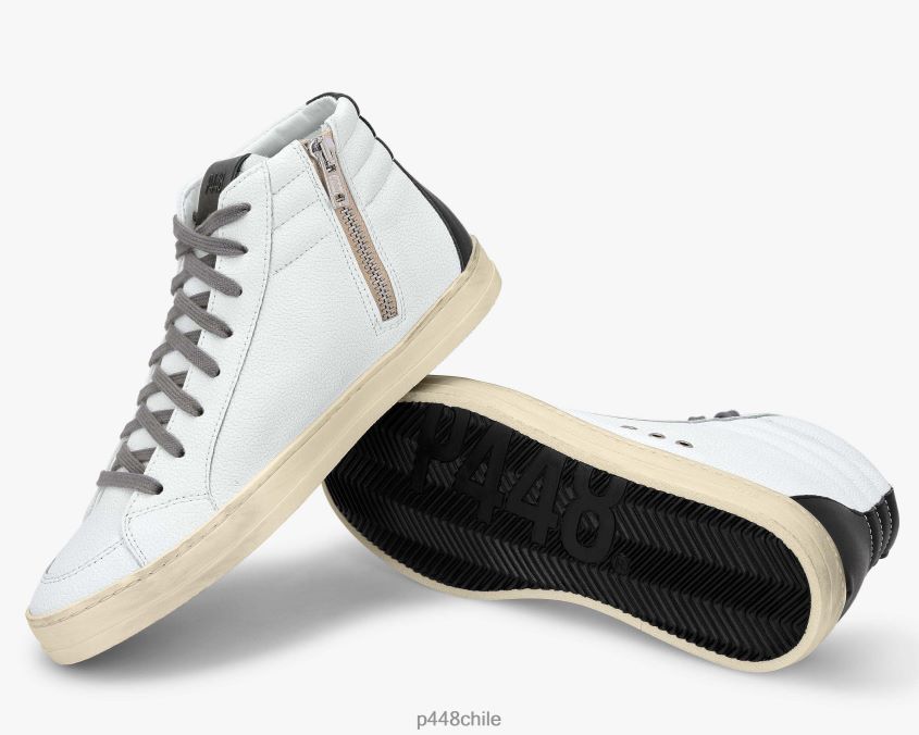 zapatos 8ZN2P0324 skate reciclado blanco/negro hombres P448