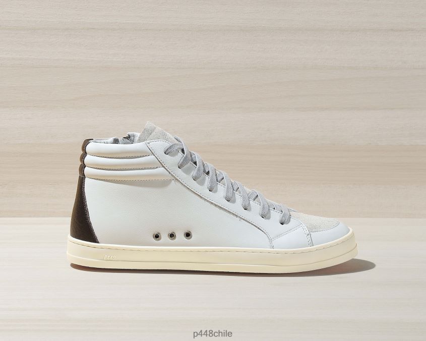 zapatos 8ZN2P0325 patín blanco/marrón hombres P448