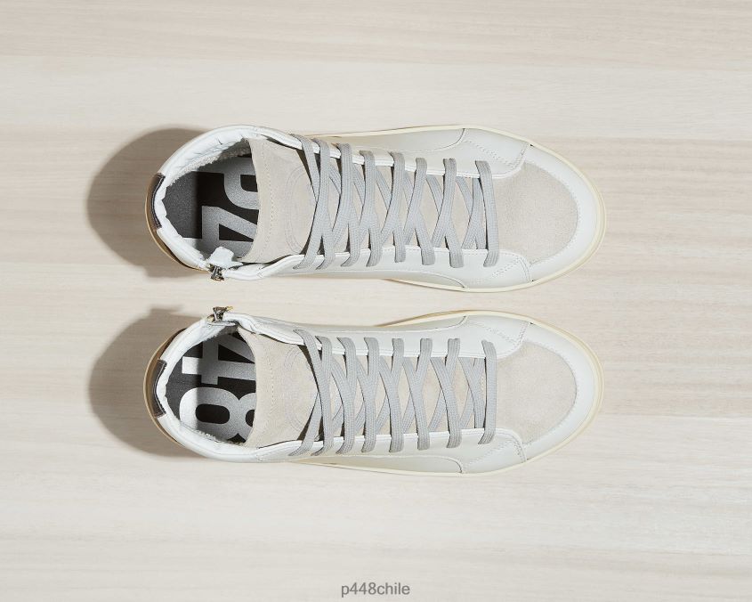 zapatos 8ZN2P0325 patín blanco/marrón hombres P448