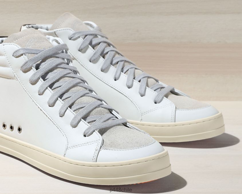 zapatos 8ZN2P0325 patín blanco/marrón hombres P448