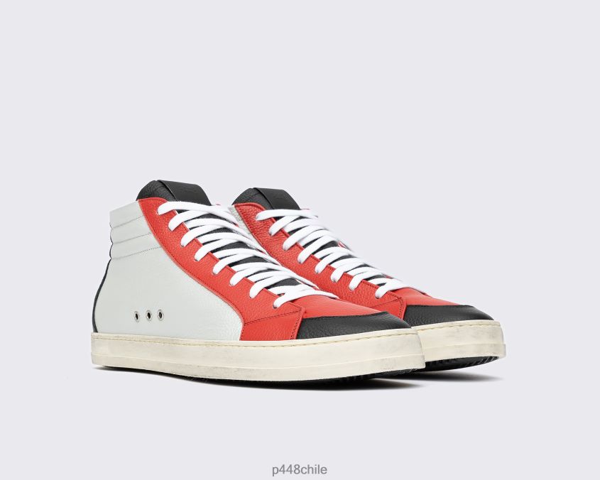 zapatos 8ZN2P0332 patín negro/rojo hombres P448