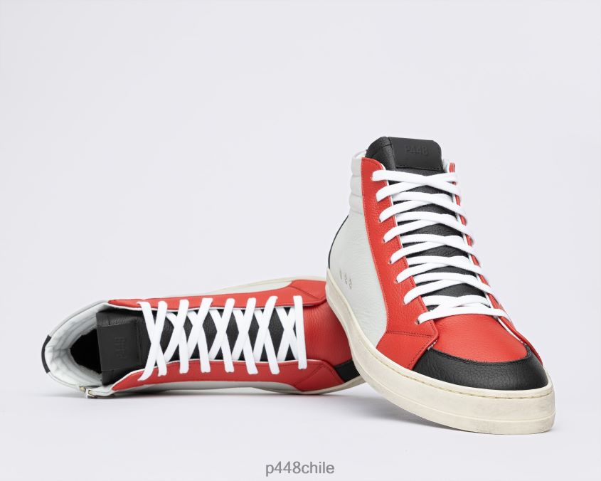 zapatos 8ZN2P0332 patín negro/rojo hombres P448