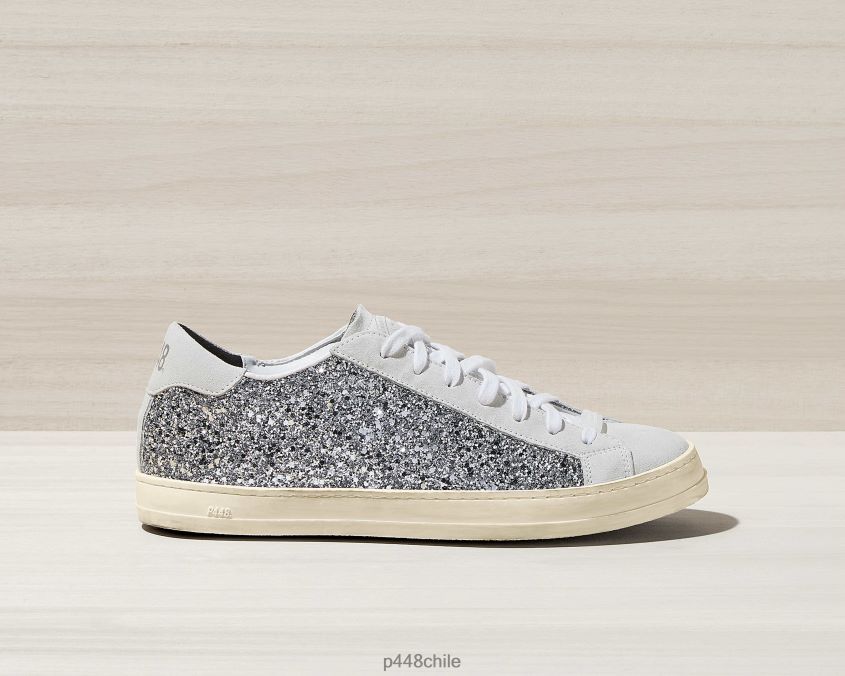 zapatos 8ZN2P049 john reciclado blanco/plata mujer P448