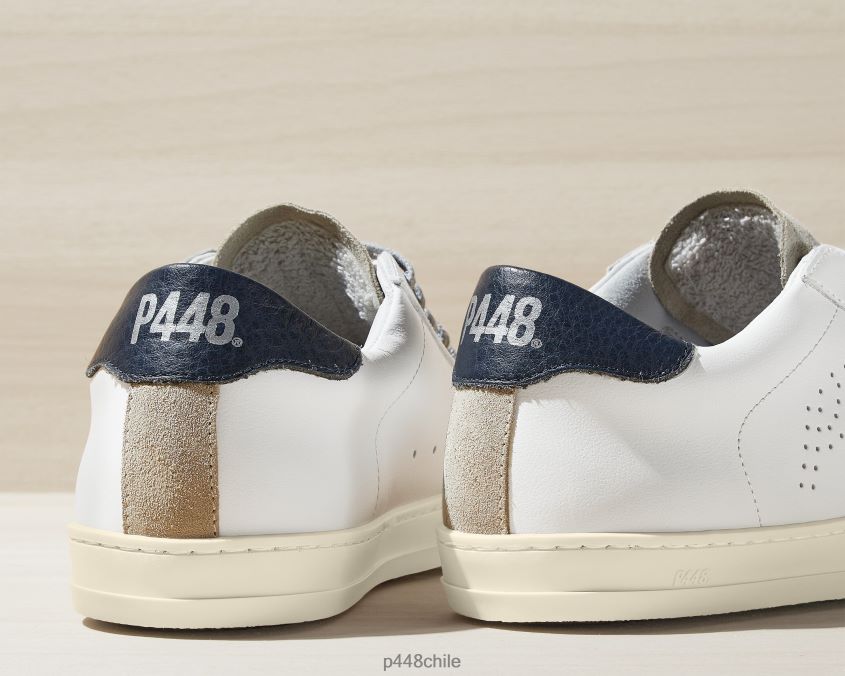 zapatos 8ZN2P057 john blanco/azul marino mujer P448
