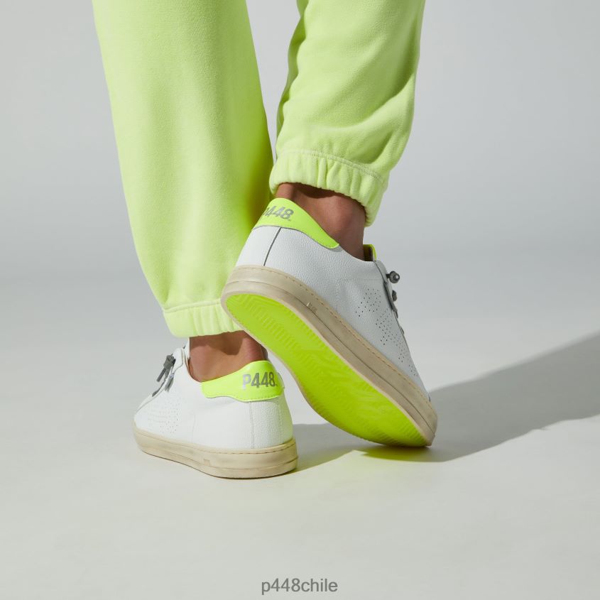 zapatos 8ZN2P062 john reciclado blanco/amarillo mujer P448