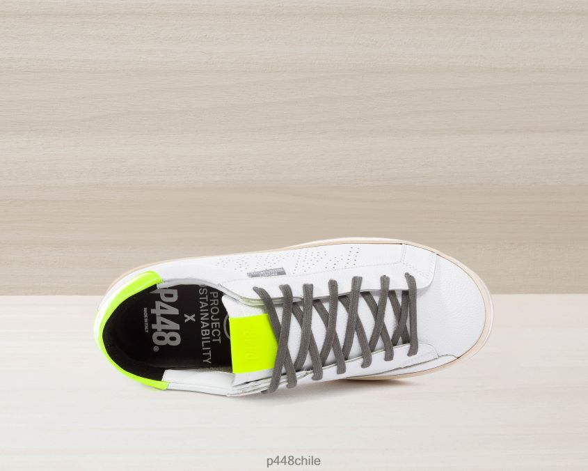 zapatos 8ZN2P062 john reciclado blanco/amarillo mujer P448