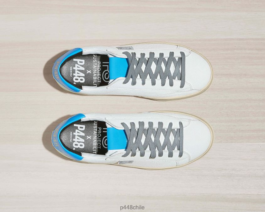 zapatos 8ZN2P063 john reciclado blanco/azul mujer P448