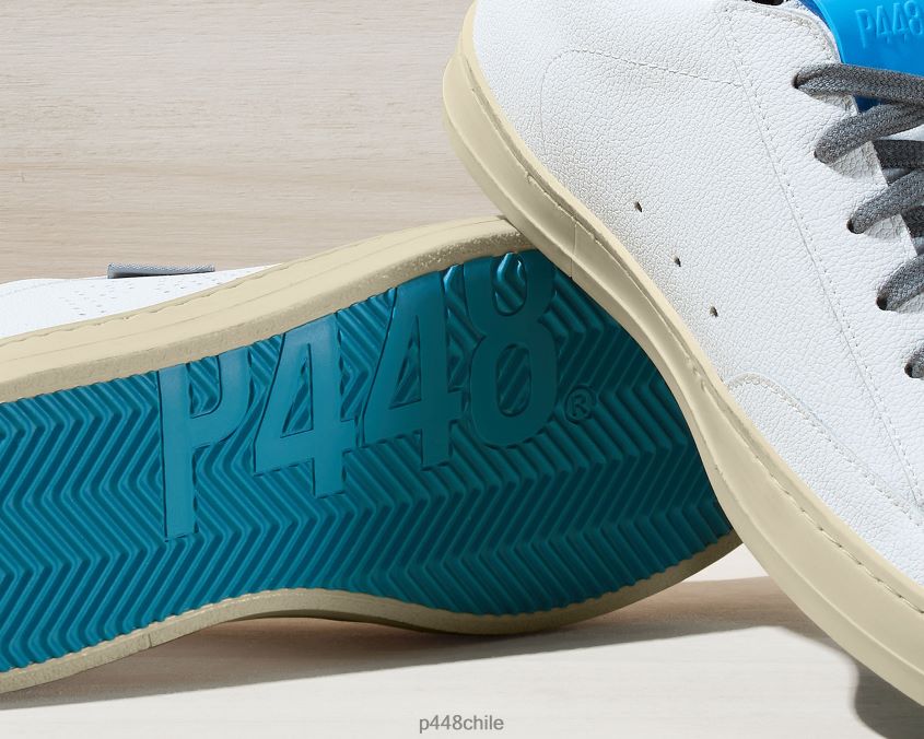 zapatos 8ZN2P063 john reciclado blanco/azul mujer P448
