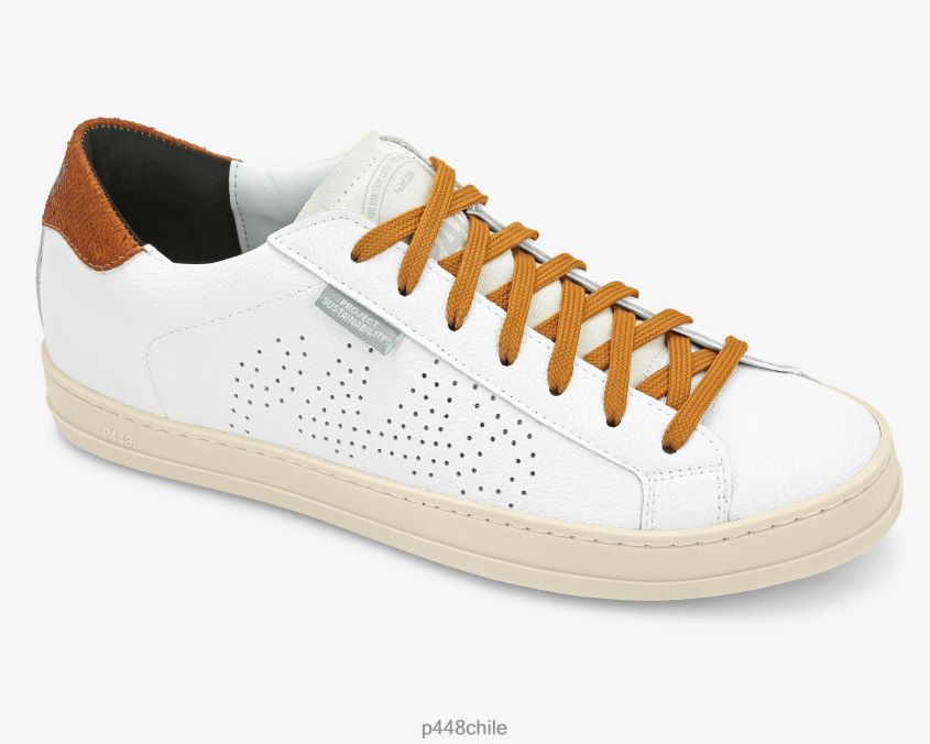 zapatos 8ZN2P072 john lionfish blanco/mostaza mujer P448