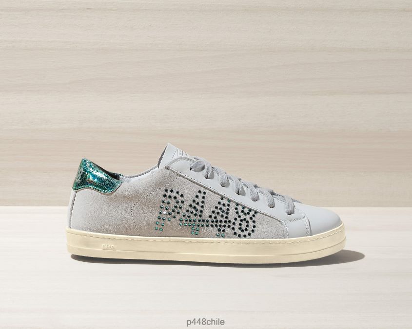 zapatos 8ZN2P077 john blanco/turquesa mujer P448