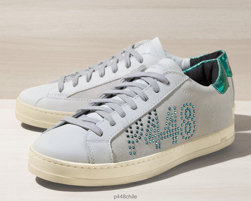 zapatos 8ZN2P077 john blanco/turquesa mujer P448
