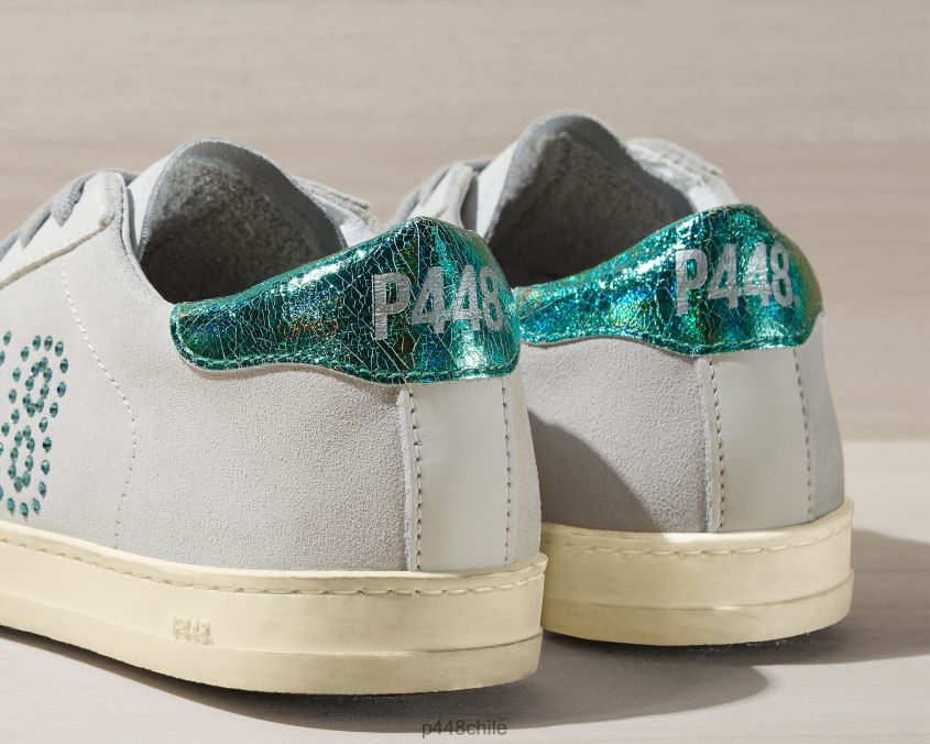 zapatos 8ZN2P077 john blanco/turquesa mujer P448