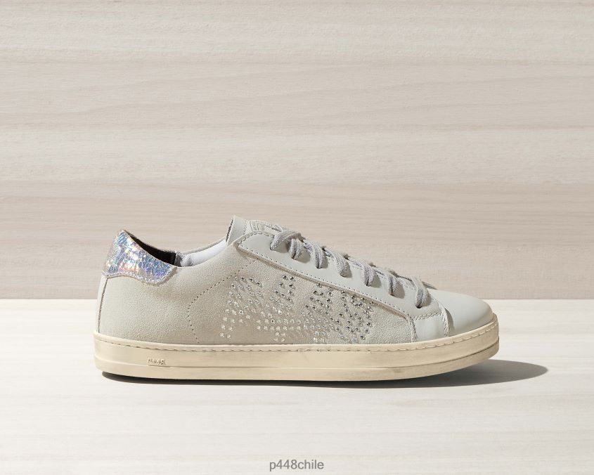zapatos 8ZN2P081 john blanco/plata mujer P448