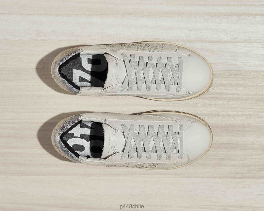zapatos 8ZN2P081 john blanco/plata mujer P448