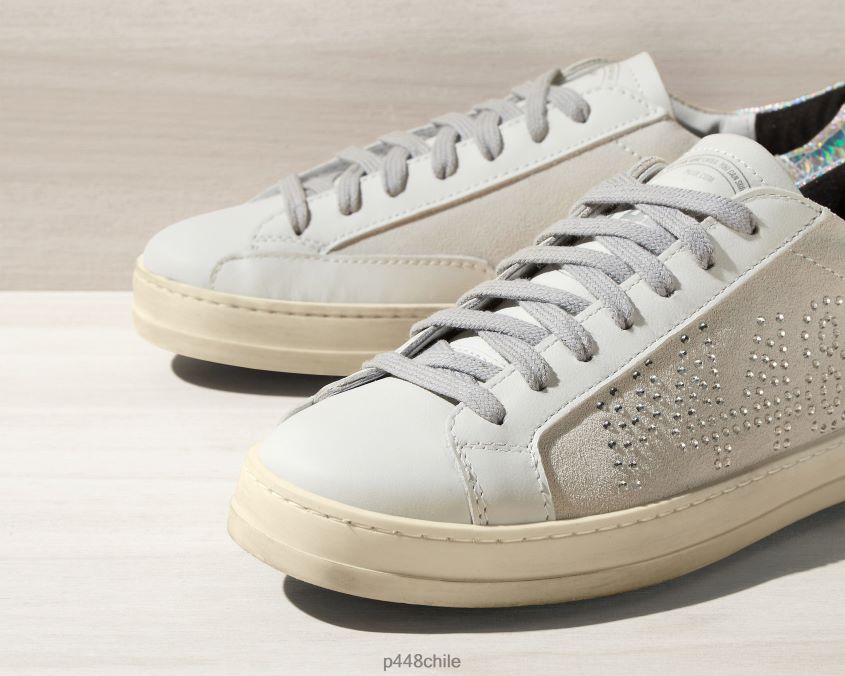 zapatos 8ZN2P081 john blanco/plata mujer P448