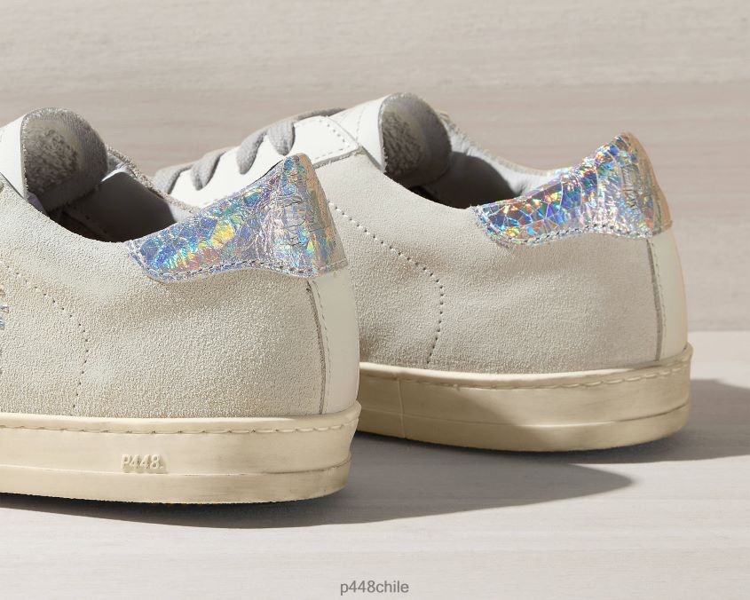 zapatos 8ZN2P081 john blanco/plata mujer P448