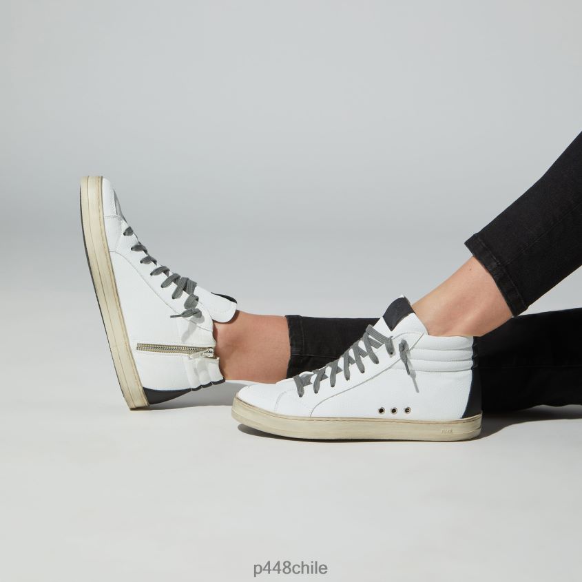 zapatos 8ZN2P0120 skate reciclado blanco/negro mujer P448