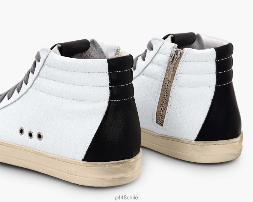 zapatos 8ZN2P0120 skate reciclado blanco/negro mujer P448
